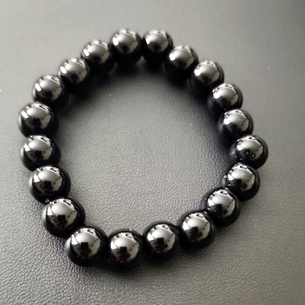 Beaded Stone Black Bracelet